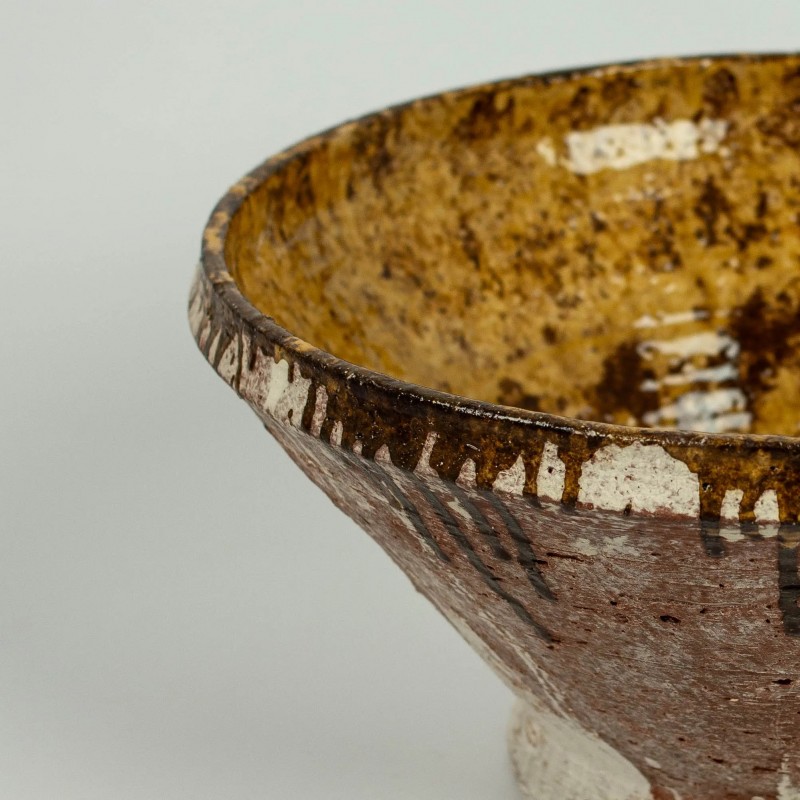 ATA LARGE BOWL GRENISH BROWN VINTAGE